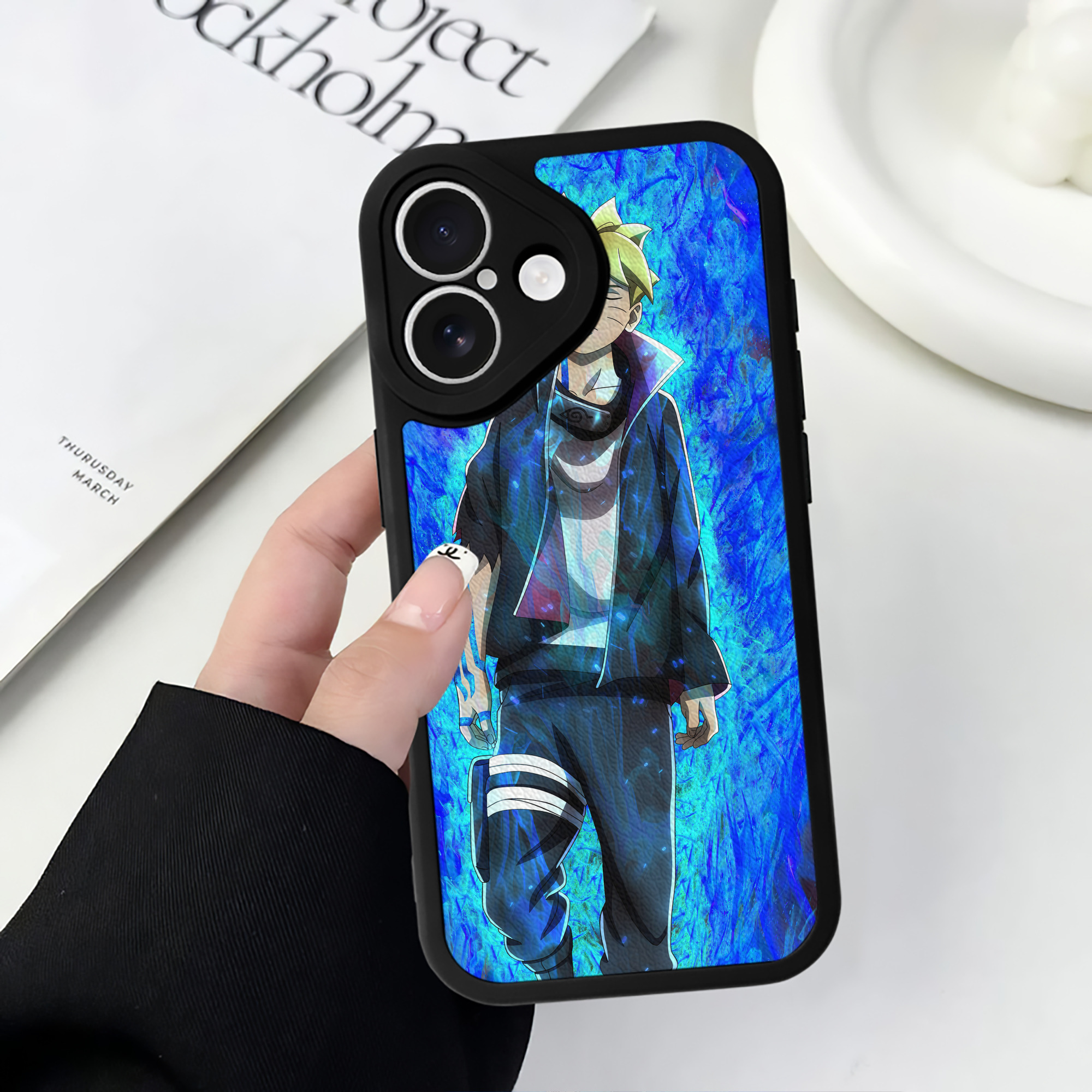 （画像用） NARUTO -ナルト- NARUTO -ナルト- 疾風伝 【iPhone 16シリーズ対応】シリコンスマホケース（レザー調） 材質：シリコン